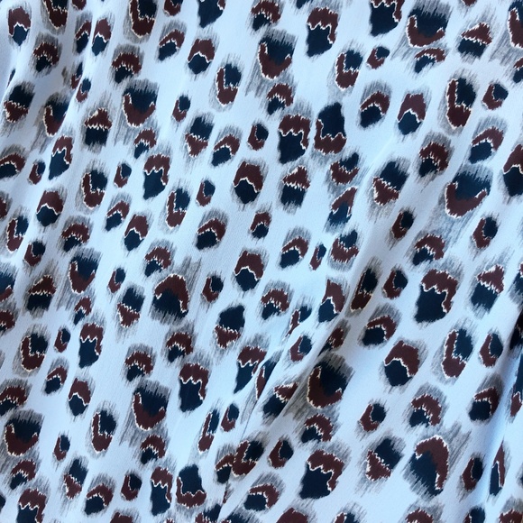 Reiss Blue Leopard Animal Spot Mini Dress - Picture 2 of 5